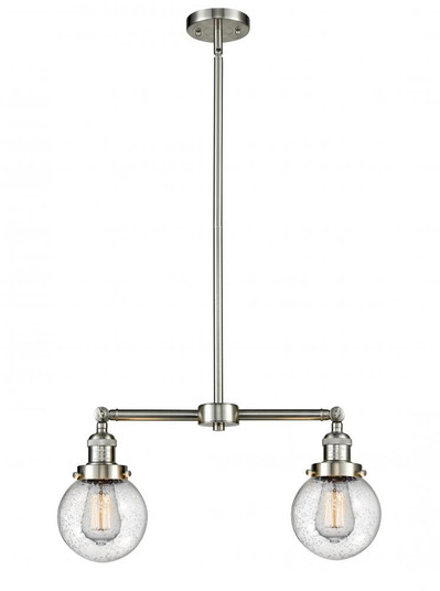 Beacon - 2 Light - 23 inch - Brushed Satin Nickel - Stem Hung - Adjustable Island Light (3442|209-SN-G204-6)