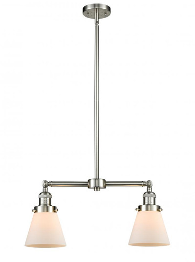 Cone - 2 Light - 21 inch - Brushed Satin Nickel - Stem Hung - Adjustable Island Light (3442|209-SN-G61)