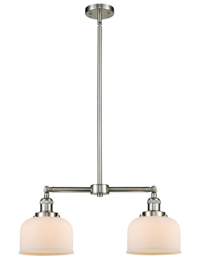 Bell - 2 Light - 21 inch - Brushed Satin Nickel - Stem Hung - Island Light (3442|209-SN-G71-LED)