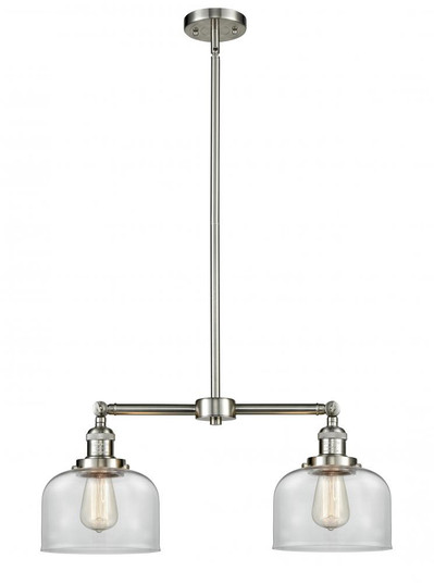 Bell - 2 Light - 21 inch - Brushed Satin Nickel - Stem Hung - Adjustable Island Light (3442|209-SN-G72)