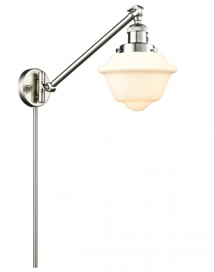 Oxford - 1 Light - 8 inch - Brushed Satin Nickel -Adjustable Swing Arm (3442|237-SN-G531)