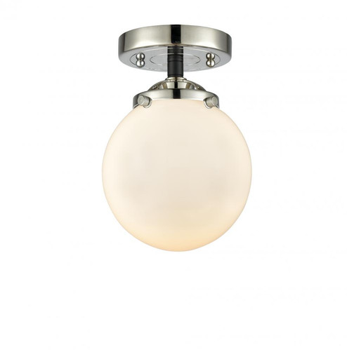 Beacon - 1 Light - 6 inch - Black Polished Nickel - Semi-Flush Mount (3442|284-1C-BPN-G201-6-LED)