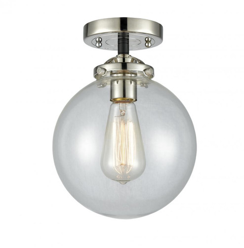 Beacon - 1 Light - 8 inch - Black Polished Nickel - Semi-Flush Mount (3442|284-1C-BPN-G202-8-LED)