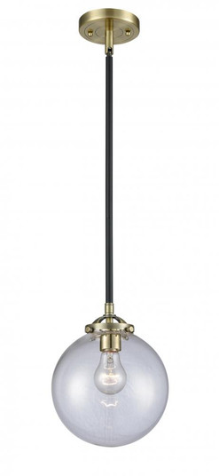 Beacon - 1 Light - 8 inch - Black Antique Brass - Stem hung - Mini Pendant (3442|284-1S-BAB-G202-8-LED)