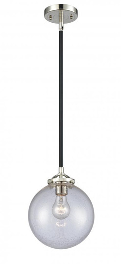 Beacon - 1 Light - 8 inch - Black Polished Nickel - Stem hung - Mini Pendant (3442|284-1S-BPN-G204-8-LED)