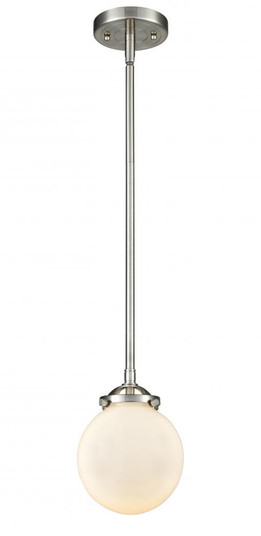 Beacon - 1 Light - 6 inch - Brushed Satin Nickel - Stem hung - Mini Pendant (3442|284-1S-SN-G201-6-LED)