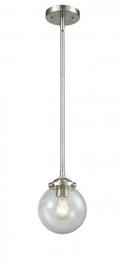 Beacon - 1 Light - 6 inch - Brushed Satin Nickel - Stem hung - Mini Pendant (3442|284-1S-SN-G204-6)