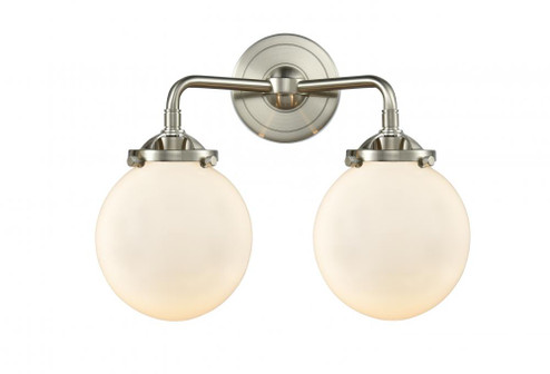 Beacon - 2 Light - 14 inch - Brushed Satin Nickel - Bath Vanity Light (3442|284-2W-SN-G201-6)