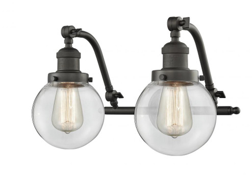 Beacon - 2 Light - 16 inch - Oil Rubbed Bronze - Adjustable Bath Vanity Light (3442|515-2W-OB-G202-6-LED)