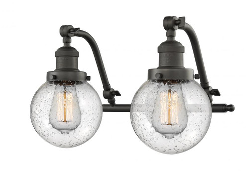 Beacon - 2 Light - 16 inch - Oil Rubbed Bronze - Adjustable Bath Vanity Light (3442|515-2W-OB-G204-6-LED)