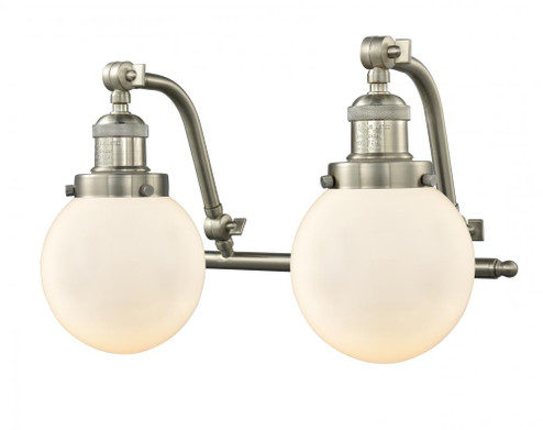 Beacon - 2 Light - 16 inch - Brushed Satin Nickel - Adjustable Bath Vanity Light (3442|515-2W-SN-G201-6)