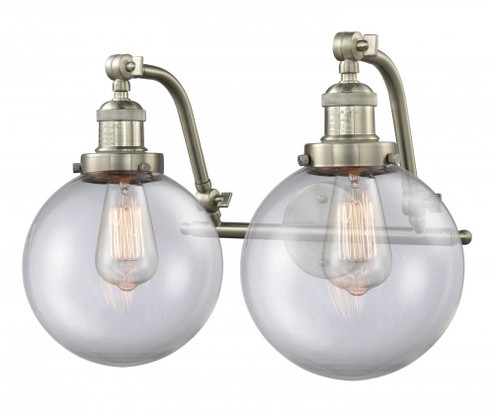 Beacon - 2 Light - 18 inch - Brushed Satin Nickel - Adjustable Bath Vanity Light (3442|515-2W-SN-G202-8)