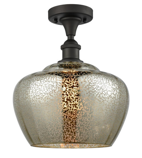 Fenton - 1 Light - 11 inch - Oil Rubbed Bronze - Semi-Flush Mount (3442|516-1C-OB-G96-L-LED)