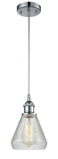Conesus - 1 Light - 6 inch - Polished Chrome - Cord hung - Mini Pendant (3442|516-1P-PC-G275-LED)