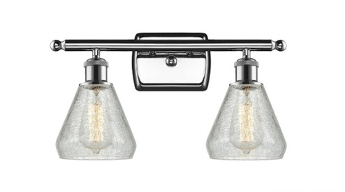 Conesus - 2 Light - 16 inch - Polished Chrome - Bath Vanity Light (3442|516-2W-PC-G275)