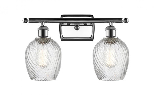 Salina - 2 Light - 16 inch - Polished Chrome - Bath Vanity Light (3442|516-2W-PC-G292-LED)