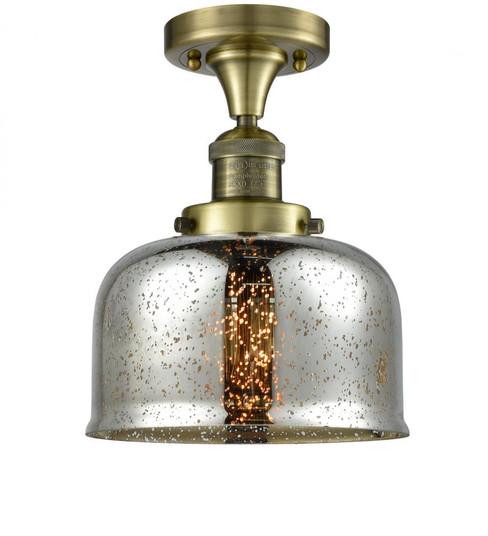 Bell - 1 Light - 8 inch - Antique Brass - Semi-Flush Mount (3442|517-1CH-AB-G78)