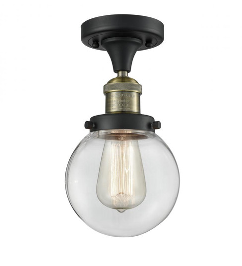 Beacon - 1 Light - 6 inch - Black Antique Brass - Semi-Flush Mount (3442|517-1CH-BAB-G202-6)