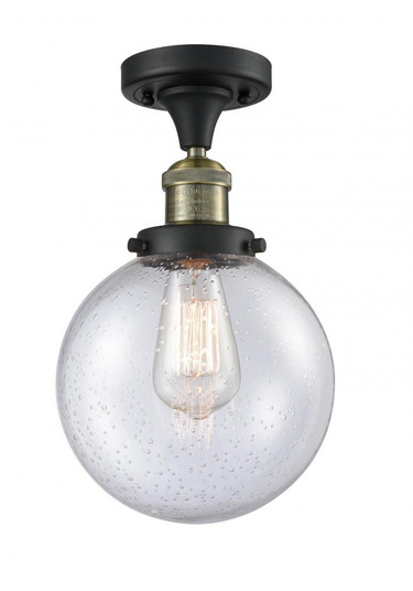 Beacon - 1 Light - 8 inch - Black Antique Brass - Semi-Flush Mount (3442|517-1CH-BAB-G204-8)