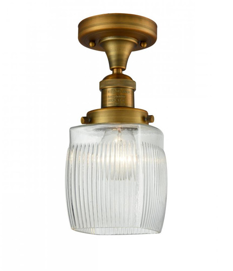 Colton - 1 Light - 6 inch - Brushed Brass - Semi-Flush Mount (3442|517-1CH-BB-G302)