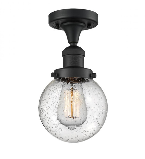 Beacon - 1 Light - 6 inch - Matte Black - Semi-Flush Mount (3442|517-1CH-BK-G204-6-LED)