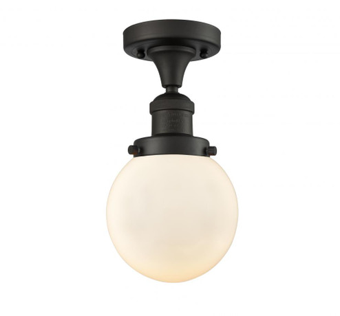 Beacon - 1 Light - 6 inch - Oil Rubbed Bronze - Semi-Flush Mount (3442|517-1CH-OB-G201-6-LED)