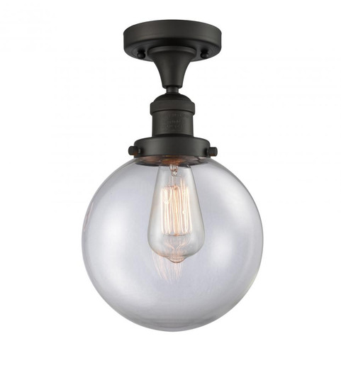 Beacon - 1 Light - 8 inch - Oil Rubbed Bronze - Semi-Flush Mount (3442|517-1CH-OB-G202-8-LED)