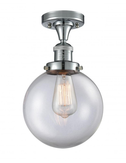 Beacon - 1 Light - 8 inch - Polished Chrome - Semi-Flush Mount (3442|517-1CH-PC-G202-8-LED)