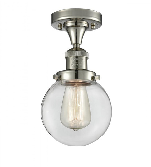 Beacon - 1 Light - 6 inch - Polished Nickel - Semi-Flush Mount (3442|517-1CH-PN-G202-6)