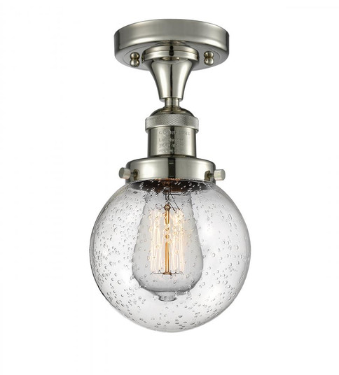 Beacon - 1 Light - 6 inch - Polished Nickel - Semi-Flush Mount (3442|517-1CH-PN-G204-6-LED)