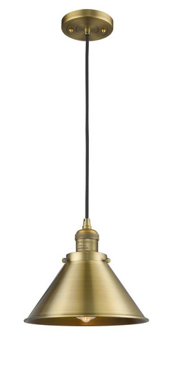 Briarcliff - 1 Light - 10 inch - Brushed Brass - Cord hung - Mini Pendant (3442|201C-BB-M10-BB)