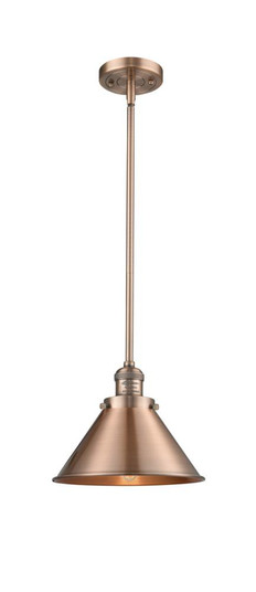 Briarcliff - 1 Light - 10 inch - Antique Copper - Stem Hung - Mini Pendant (3442|201S-AC-M10-AC)