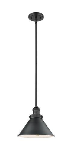 Briarcliff - 1 Light - 10 inch - Matte Black - Stem Hung - Mini Pendant (3442|201S-BK-M10-BK)