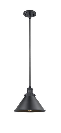 Briarcliff - 1 Light - 10 inch - Matte Black - Stem Hung - Mini Pendant (3442|201S-BK-M10-BK-LED)