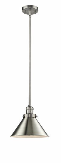 Briarcliff - 1 Light - 10 inch - Brushed Satin Nickel - Stem Hung - Mini Pendant (3442|201S-SN-M10-SN)