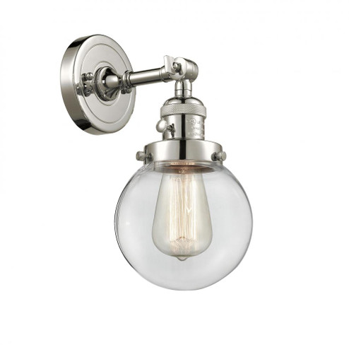 Beacon - 1 Light - 6 inch - Polished Nickel - Adjustable Sconce (3442|203SW-PN-G202-6)