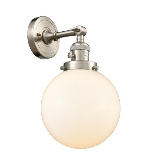 Beacon - 1 Light - 8 inch - Brushed Satin Nickel - Adjustable Sconce (3442|203SW-SN-G201-8)