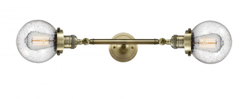 Beacon - 2 Light - 6 inch - Antique Brass - Adjustable Bath Vanity Light (3442|208L-AB-G204-6-LED)