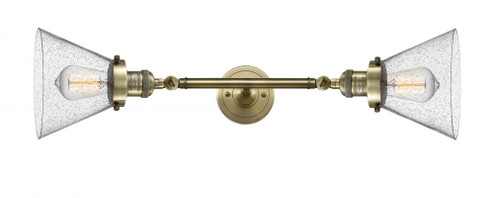 Cone - 2 Light - 8 inch - Antique Brass - Adjustable Bath Vanity Light (3442|208L-AB-G44)