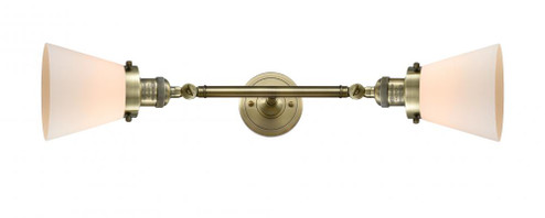 Cone - 2 Light - 6 inch - Antique Brass - Adjustable Bath Vanity Light (3442|208L-AB-G61-LED)
