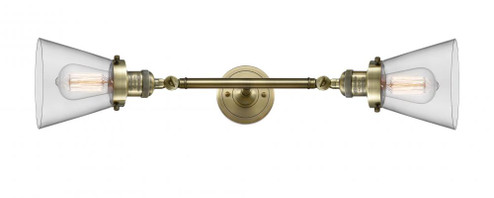 Cone - 2 Light - 6 inch - Antique Brass - Adjustable Bath Vanity Light (3442|208L-AB-G62-LED)