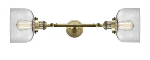 Bell - 2 Light - 8 inch - Antique Brass - Adjustable Bath Vanity Light (3442|208L-AB-G72)