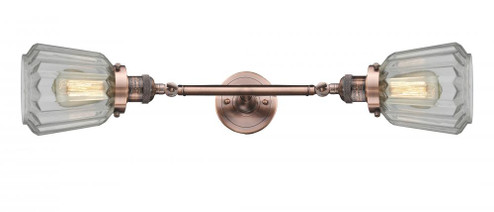 Chatham - 2 Light - 7 inch - Antique Copper - Adjustable Bath Vanity Light (3442|208L-AC-G142-LED)
