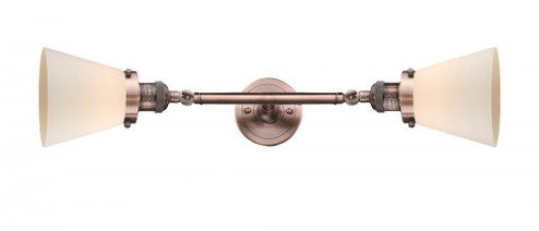 Cone - 2 Light - 6 inch - Antique Copper - Adjustable Bath Vanity Light (3442|208L-AC-G61)