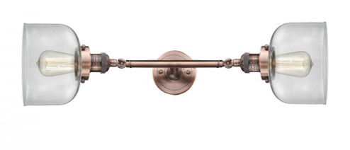 Bell - 2 Light - 8 inch - Antique Copper - Adjustable Bath Vanity Light (3442|208L-AC-G72-LED)