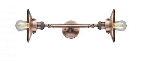 Railroad - 2 Light - 8 inch - Antique Copper - Adjustable Bath Vanity Light (3442|208L-AC-M3)