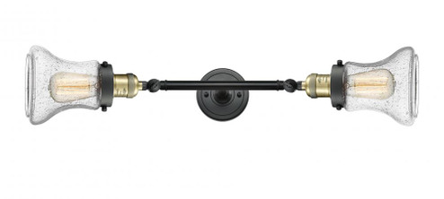 Bellmont - 2 Light - 6 inch - Black Antique Brass - Adjustable Bath Vanity Light (3442|208L-BAB-G194-LED)