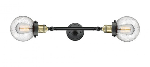 Beacon - 2 Light - 6 inch - Black Antique Brass - Adjustable Bath Vanity Light (3442|208L-BAB-G202-6)