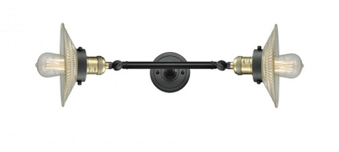 Halophane - 2 Light - 9 inch - Black Antique Brass - Adjustable Bath Vanity Light (3442|208L-BAB-G2-LED)