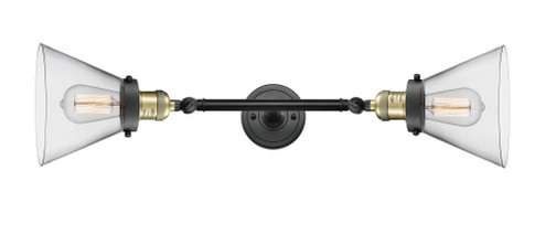 Cone - 2 Light - 8 inch - Black Antique Brass - Adjustable Bath Vanity Light (3442|208L-BAB-G42)